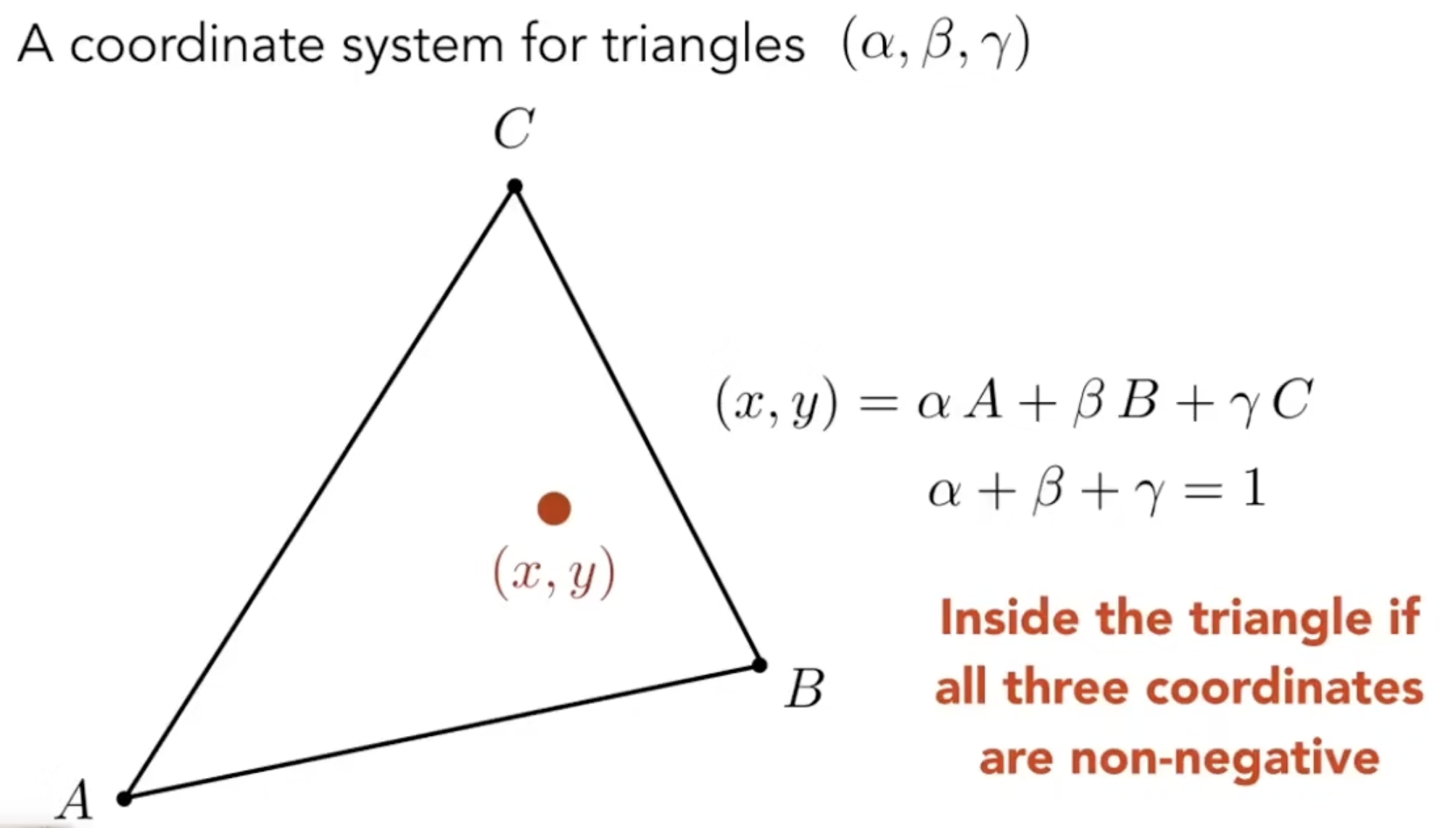 barycentric coordinates